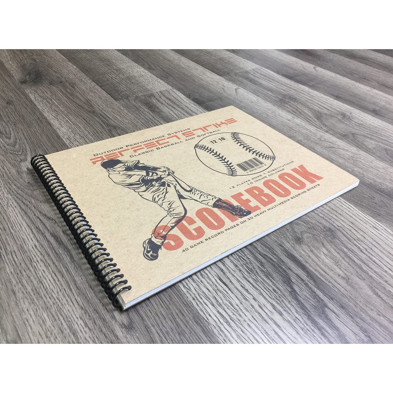 Perfect Strike Baseball Scorebook with Rules and Scoring Instructions. Heavy