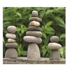 Ancient Graffiti Medium 5-Stone Natural River Stone Cairn, Multicolor, 8in