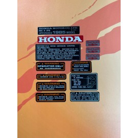 Unbranded 1985 Honda ATC250ES 250ES ATC Big Red Tank Decals Complete Kit 85