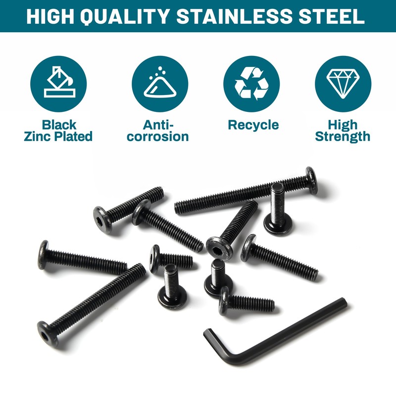 25pcs 5/16-18 * 1" Flat Head Hex Socket Cap Screws,304