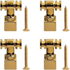4 PCS Roller Guitar String Trees Guides Retainer for Fender Strat Stratocaster Tele Telecaster Electric Guitar (Gold)