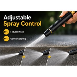 High Pressure Garden Hose Nozzle for Car Washing - Adjustable Water Sprayer for Outdoor Cleaning and Watering