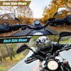 VPZMT Motorcycle Black 8mm Teardrop Rearview Mirrors for Harley Touring