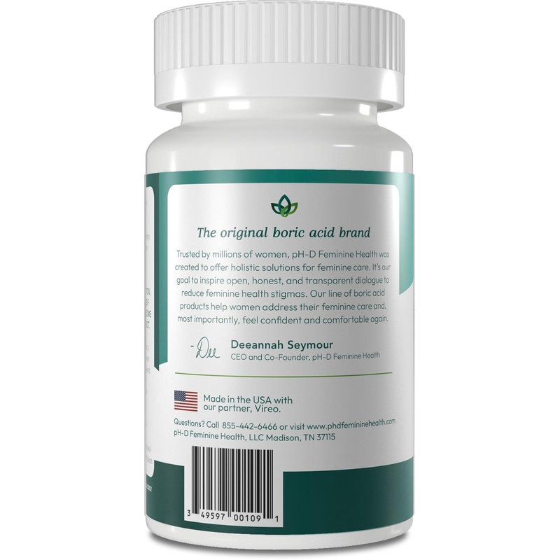 pH-D Feminine Health Support - 600 mg Boric Acid Suppositories