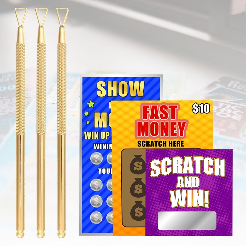 3pcs Lottery Ticket Scratcher Tool, Stainless Steel Scratch Off Tool