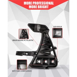 AUTOWIKI Pair of LED Clear Lens Driving Fog Lights Replacement for 17 Lexus IS200T/17-19 IS300/IS350 (Not Fit F-Sport Models) w/Switch and wiring kit