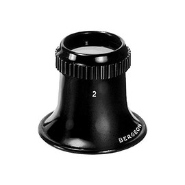 Bergeon 4902-2 Aplanatic Magnifying Glass, Watchmaker's Tool, Magnification 5X, Screw-Down Ring, Black