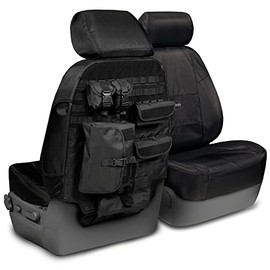 Coverking Custom Fit Seat Cover Designed for Select Subaru Models: 1 Row, 2 Backing, 6 Pouches, Tactical Ballistic Fabric, Black