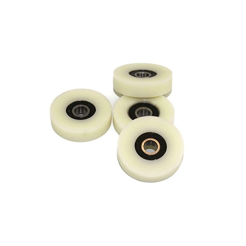 4 Pieces Nylon Polyamide Rollers 40 mm diameter 10 mm