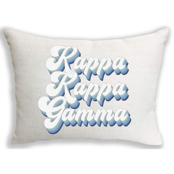 Sorority Shop Kappa Kappa Gamma Pillow – Retro Design, 12"