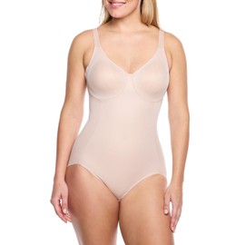 Naomi and Nicole Women's Unbelievable Comfort Bodybriefer Bodysuit Shapewear, Nude, 36B
