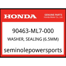 Honda OEM Part 90463-ML7-000 WASHER, SEALING (6.5MM)