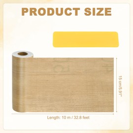 PATIKIL Wood Grain Repair Tape 6" x33', Self Adhesive Realistic Textured Repair Patch Peel and Stick Wood Tape with Scraper for Floor Door Window Furniture Table Birch