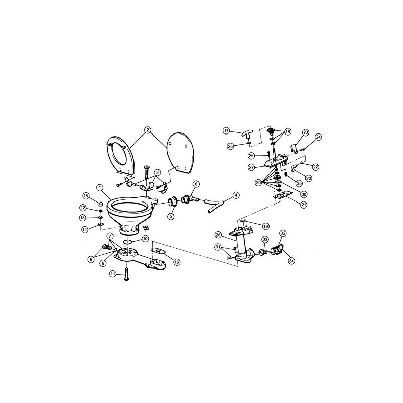 Marine Toilettenersatzteil: Servicekit C 29094-2000