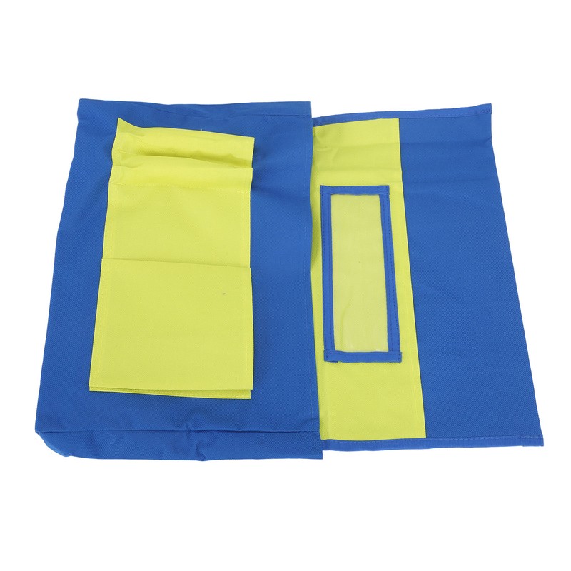 Chairback Pocket with Clear Label Slot Strong Stitching 600D Oxford