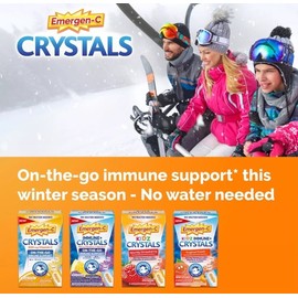 Emergen-C Immune Support Crystals 500mg Vitamin C 28 Stick Pack  Berry Lemonade