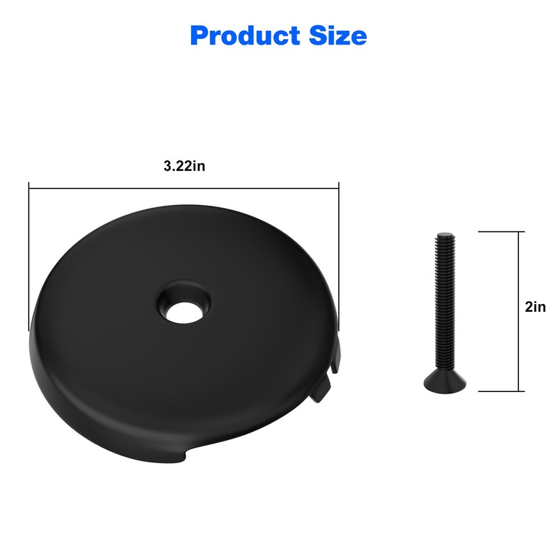 Bathtub Overflow Drain Cover Single Hole 3-1/8", Overflow Face Plate-Bathtub