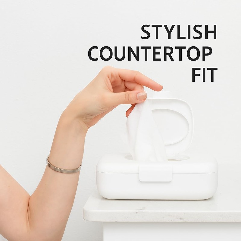 Loo Discreet Flushable Wipes Dispenser with No-Drill Suction Mount -