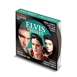 Vinyl Buddy Elvis Coasters Set of 4