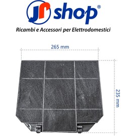 JPshop - 1 Charcoal Cooker Hood Filter for EFF72 Type Cooker Hood Faber Compatible with Franke - 1120016756-1120157243