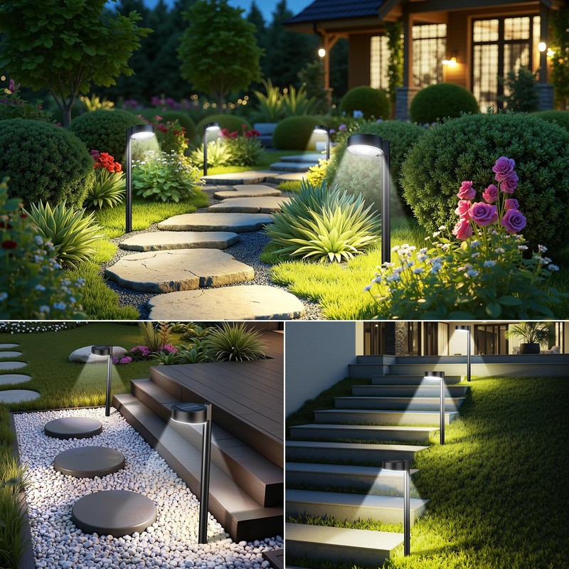 Ahaorigin 12 Pack Solar Pathway Lights Outdoor, 12 Brighter LED