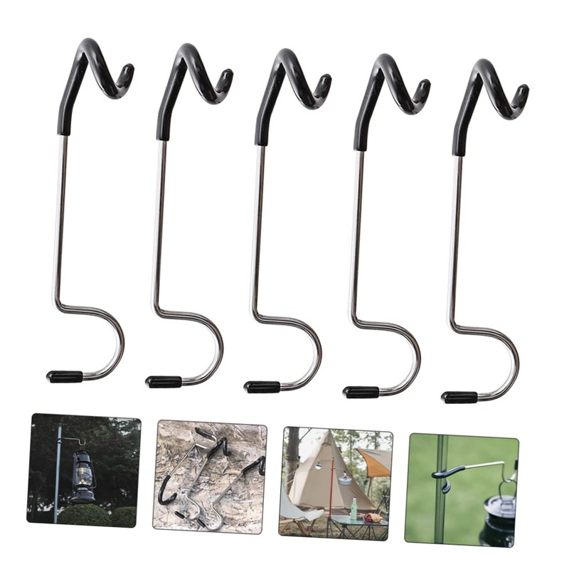 Sosoport 15pcs Camping Lamp Hooks s Shape Tent Hangers for