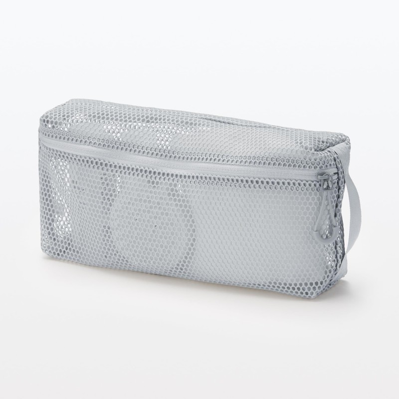 MUJI 44452011 3D Mesh Case, Gray, M, Approx. 9.8 x