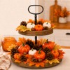 Juego de 51 piezas de decoración de otoño, calabazas artificiales,