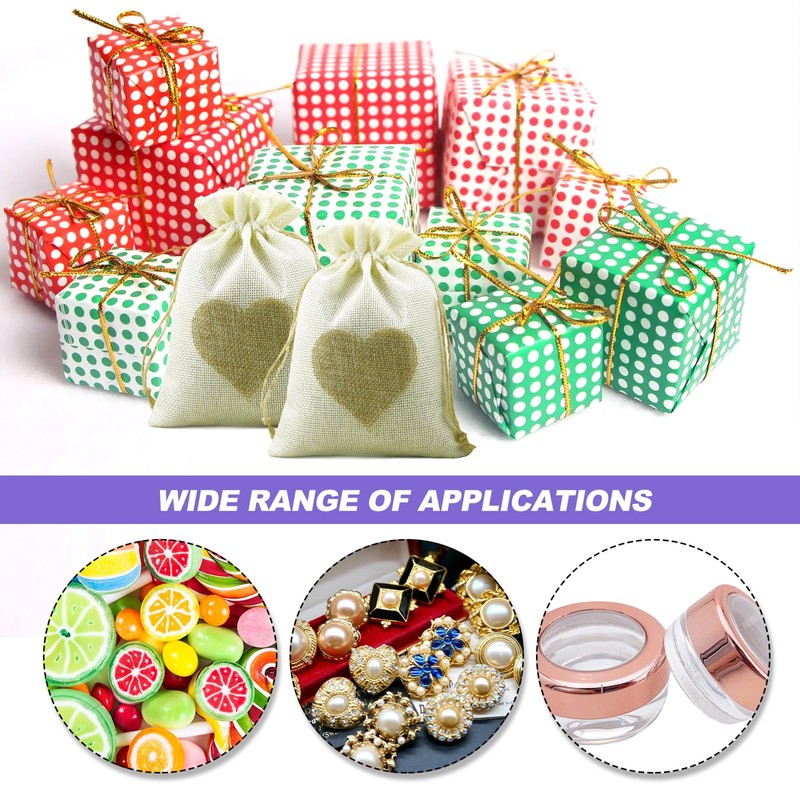 dogmoon Jute Bags with Drawstring, Pack of 20 Jute Bags,