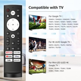 2 PC Replacement Remote Control for All Hisense TV Remote, for Hisense Smart Google TV,for Hisense UHD 4K ULED Google TVs Series(No Voice