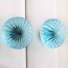 IndianShelf 8 Pack Glass Clear Flower Luxury Drawer Knobs for Kitchen Cabinet Hardware Door Pulls Decorative Dresser Upgrade Décor