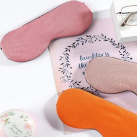 Sleep mask, blackout, comfortable double-sided sleep soft sleep mask Two-tone navy pink/ONE 10ea