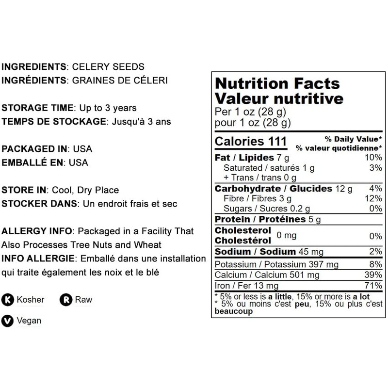 Food to Live Whole Celery Seeds, 1 Pound – Dried