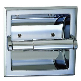 Designers Impressions Polished Chrome Recessed Toilet/Tissue Paper Holder All Metal Contruction - Mounting Bracket Included