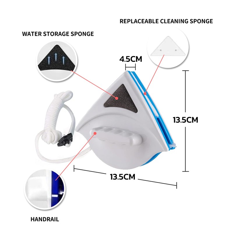 Double Sided Magnetic Window Wiper Comes with 38 Accessory Sets
