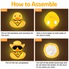 wonuu Car Rubber Duck with Light, Yellow Ducky with Bandana