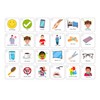 Communication Cards for Special Needs, Set of 48 Picture Exchange