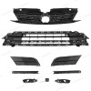 Unbranded 9PC For Jetta 2015-2018 Upper Lower Chrome Grille Mesh