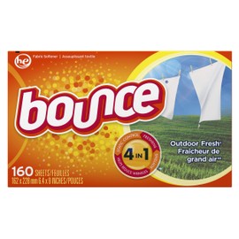 Bounce Fabric Softener Sheets, Outdoor Fresh, 160 Count