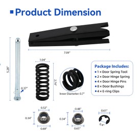 MXSAG Door Hinge Pin and Bushing Repair Kits Includes Pin, Bushing, Spring, and Tool Compatible with 1988-2002 C1500/C2500/C3500/K1500/K2500/K3500 Suburban Tahoe Yukon Escalade Replaces 15685040