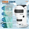 TENCCO 100x-250x Mini Pocket Microscope for Kids Adults, Protable Handheld