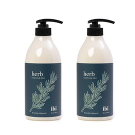 IBI Moisture Hand and Body Lotion For Dry Skin with Herb 25.4 fl oz / 750ml, 2 bottle