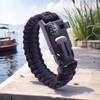 Climbing Mountain Survival Compass Bracelet Fire Stick Survival Supplies Camping Mountaineering Whistle Para cord 5ea