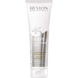 REVLONISSIMO 45 Days Total Colour Care - Conditioning Shampoo "STUNNING HIGHLIGHTS", 275 ml, Colour Protection Shampoo for Light Blonde, Highlighted & White Hair, Care Shampoo for Intense Colour