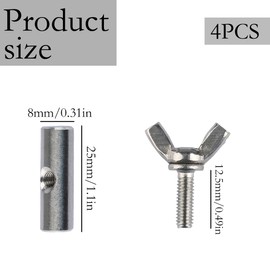 GroveEss 4PCS Awning Rail Stoppers Campervan Awning Stoppers for Caravan Motorhome Campervan Boat Tent 8mm Camping Awnings Accessories