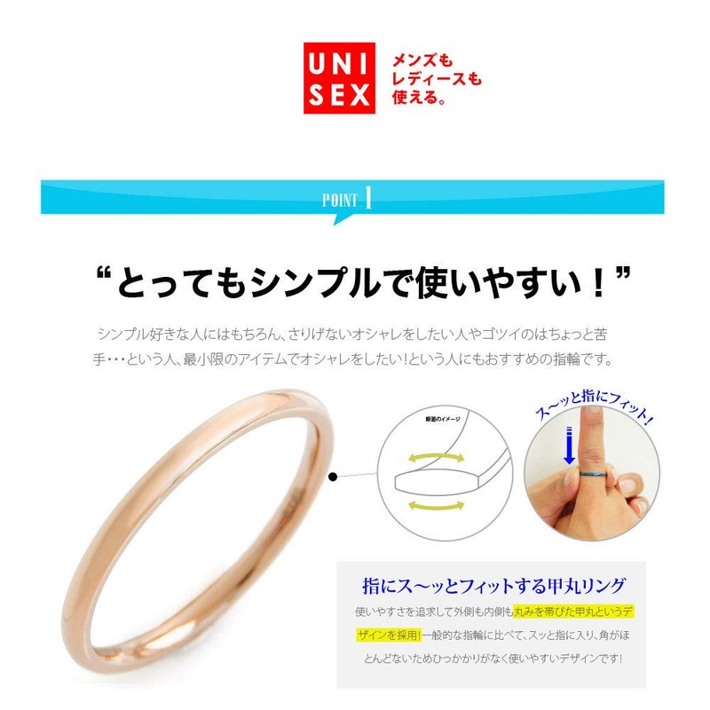 2PIECES Brand sr0152 Stainless Steel Accessory Ring, Unisex, Simple, Hypoallergenic,