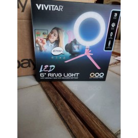 Vivitar NEW Vivitar 6" Ring Light Table Top Tripod adjustable Photo Wire Controller