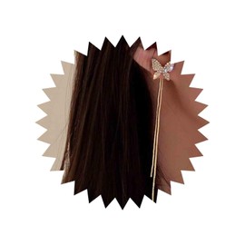 Aneneiceera Tassel Butterfly Earrings Stud Earrings Gold Long Crystal Butterfly Drop Earrings Boho Rhinestone Butterfly Lasso Earrings Statement Bling Night Club Prom Earrings for Women, Gold