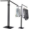Ripeng 2 Way Clothing Rack with Straight and Slant Arms