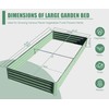 CHARMMA 8x4x1 ft Galvanized Raised Garden Bed, Outdoor Planter Garden